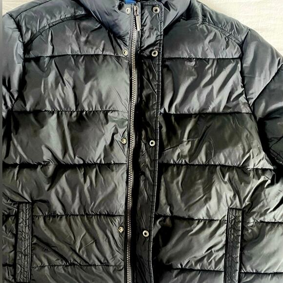 ANDREW MARC Puffer Winter Coat Mens XXL Black Warm Cozy Insulated Bomber Jacket - Picture 3 of 11